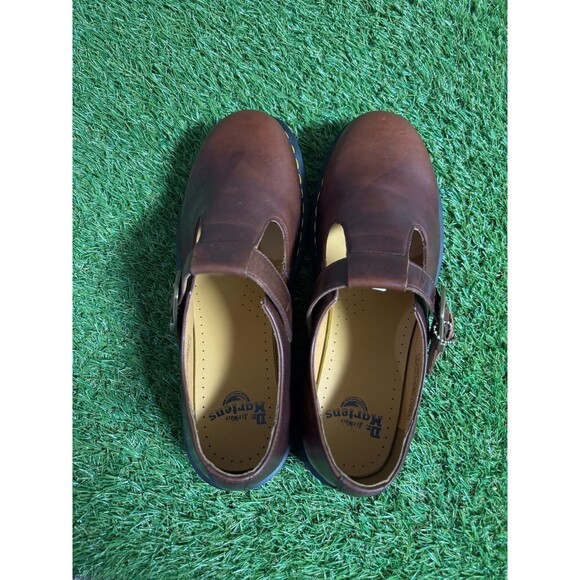 Dr. Martens T-Bar Mary Jane Shoes Regency Whiskey Brown Leather Mens 10 US $170 main image 6